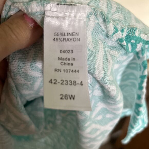 Jessica London 26W Button Down long sleeve Lounger Or Swim Suit Cover Up. - Picture 8 of 9